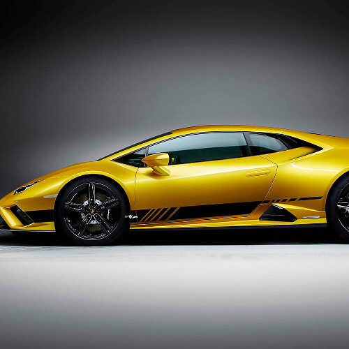 Adesivi Grafici Strisce Laterali Racing in Vinile per Lamborghini Huracan Evo 1
