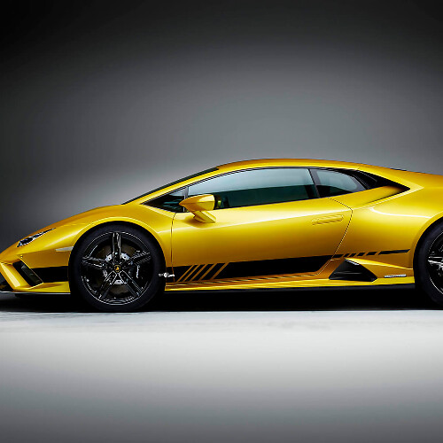 Adesivi in vinile adesivo grafico per corse strisce laterali per Lamborghini Huracan Evo 5
