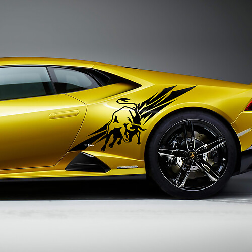 Grafica adesiva in vinile per parafango posteriore laterale per Lamborghini Huracan Evo
 1
