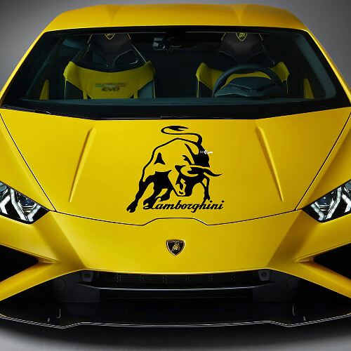 Adesivo Grafico in Vinile Racing con Logo Toro Cofano per Lamborghini Huracan Evo