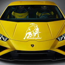 Adesivo Grafico in Vinile Racing con Logo Toro Cofano per Lamborghini Huracan Evo 2