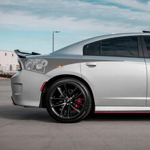 Fascia laterale posteriore in vinile adesivo per Dodge Charger Demon Scat Pack
 2