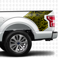 Coppia di adesivi grafici per fianco letto mappa topografica per Ford F150 Raptor
 2