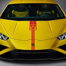 Adesivo in vinile a strisce per cofano, grafica da corsa per Lamborghini Huracan Evo
 3