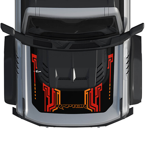 Adesivo grafico avvolgente per cofano Bronco Raptor per Ford Bronco 3 colori
