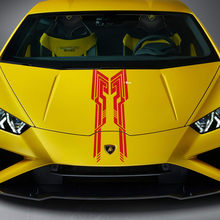 Adesivo in vinile per grafica striscia design cappuccio da corsa per Lamborghini Huracan Evo
 3