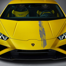 Design della striscia della carrozzeria del cofano Adesivo in vinile da corsa Grafica per Lamborghini Huracan Evo 2
 2