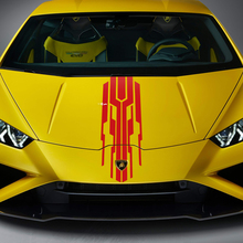 Design della striscia della carrozzeria del cofano in vinile adesivo da corsa per Lamborghini Huracan Evo 2
 3