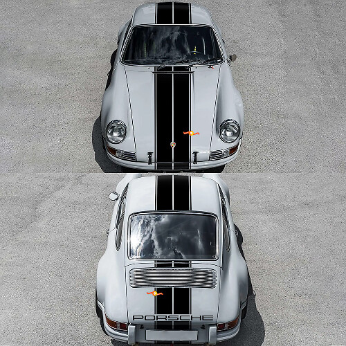 Kit Adesivi in Vinile con Striscia Centrale Racing per Porsche 911 ST 1970