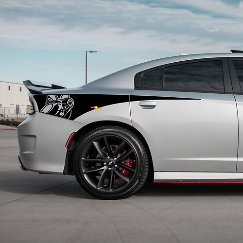 Adesivo in vinile per fiancata posteriore Scat Pack per Dodge Charger