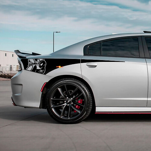 Adesivo in vinile per fiancata posteriore Scat Pack per Dodge Charger
