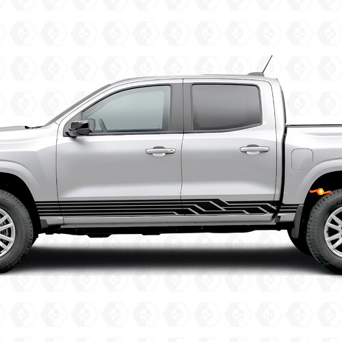 Strisce Viniliche a Strisce Angolari per Portiere e Soglie per Chevrolet Colorado 3rd Gen 2023-2026