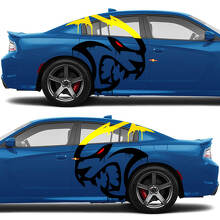 Kit di Adesivi Laterali Blood Hellcat per Dodge Challenger o Charger_2