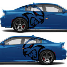 Kit di Adesivi Laterali Blood Hellcat per Dodge Challenger o Charger_3