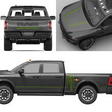 Kit Completo di Adesivi in Vinile con Lettering Personalizzato per Dodge Ram Power Wagon_5