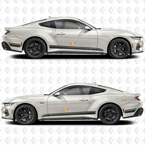 Adesivi in vinile a strisce laterali stile racing per Musclecar Musclecarmodel