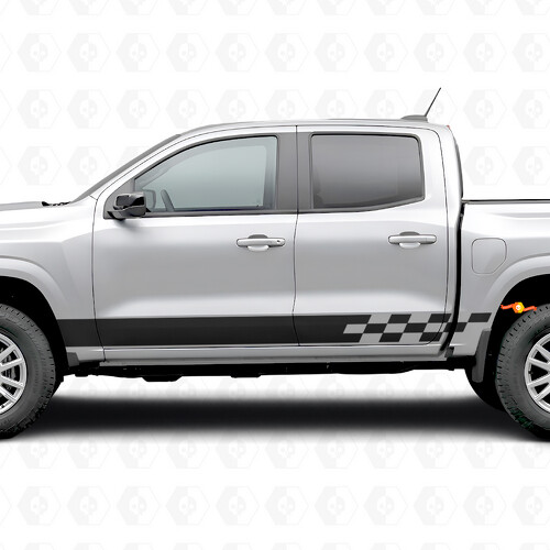 Strisce Vinile a Scacchi Lightning per Porta e Minigonne per Chevrolet Colorado 3a Gen 2023-2026