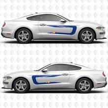 Adesivi in Vinile a Strisce per Porte Stile Racing per Musclecar Mustang_2