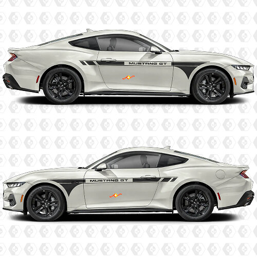 Kit Adesivi in Vinile Strisce da Corsa Laterali per Porte per Musclecar Musclecarmodel GT