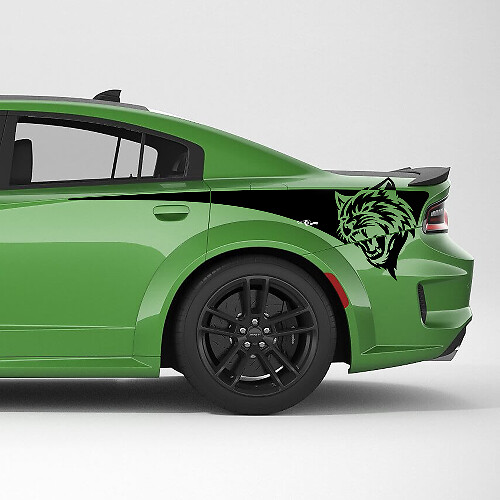 Kit di decalcomanie in vinile strisce laterali posteriori Hellcat per Dodge Charger