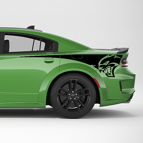 Hellcat SRT Adesivo in vinile per fiancata posteriore per Dodge Charger
