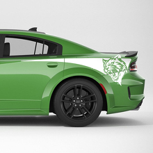 Kit di decalcomanie in vinile strisce laterali posteriori Hellcat per Dodge Charger_2