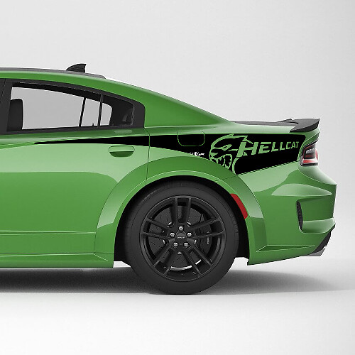 Hellcat SRT Adesivo in vinile per fiancata posteriore per Dodge Charger 2
