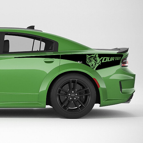 Kit di decalcomanie in vinile per fascia laterale posteriore personalizzata Hellcat Wildcat per Dodge Charger
