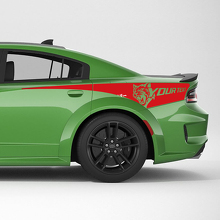 Kit di decalcomanie in vinile per fascia laterale posteriore personalizzata Hellcat Wildcat per Dodge Charger_3