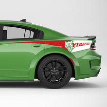 Set di Adesivi in Vinile Striscia Laterale Posteriore Hellcat Wildcat per Dodge Charger_3
