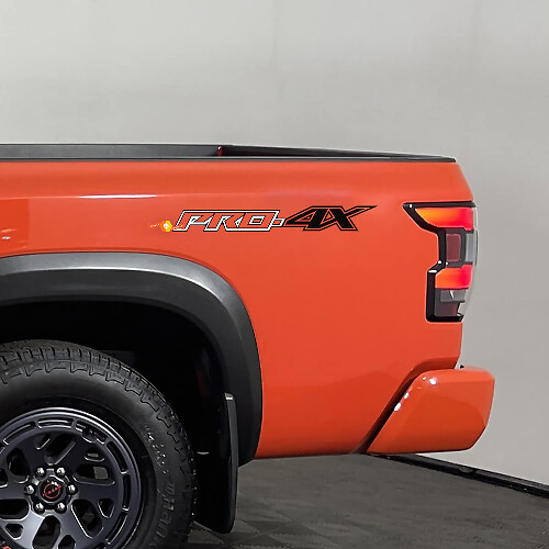Coppia di Adesivi in Vinile PRO-4X Off-Road per Sponda Cassone per Nissan Frontier e Titan