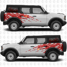 Kit adesivi laterali in vinile con grafica splash fango per Musclecar horse_2
