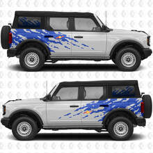Kit adesivi laterali in vinile con grafica splash fango per Musclecar horse_3