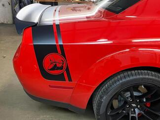 Pacchetto Scat strisce posteriori per adesivo in vinile Dodge Challenger Trunklid
