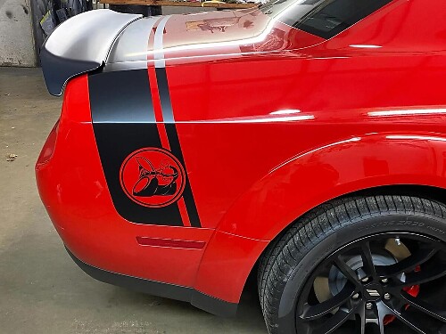 Kit di Adesivi in Vinile per Strisce Stile Scat Pack sul Cofano Posteriore per Dodge Challenger