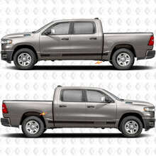 Testo Personalizzato Performance Strisce Sticker Adesivi Decals Grafica per Battitacco Porte Laterali 2 per Dodge RAM 1500 3