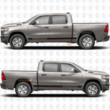Testo Personalizzato Performance Strisce Sticker Adesivi Decals Grafica per Battitacco Porte Laterali 2 per Dodge RAM 1500 6