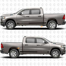 Testo Personalizzato Performance Strisce Sticker Adesivi Decals Grafica per Battitacco Porte Laterali 2 per Dodge RAM 1500 7