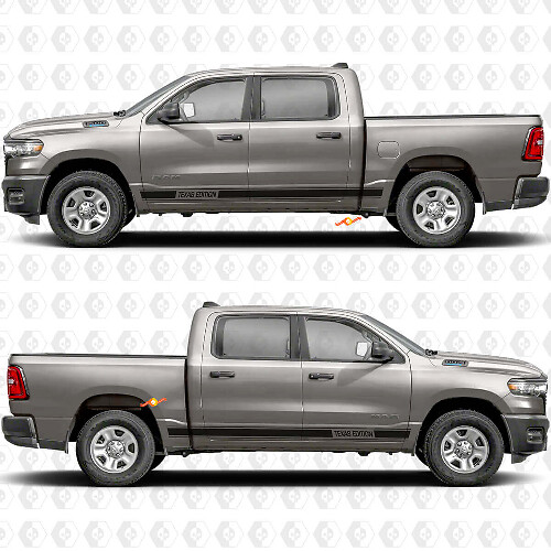 Testo Personalizzato Adesivi Strisce Laterali Rocker Panel Performance 3 per Dodge RAM 1500