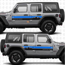 Kit di Adesivi in Vinile con Strisce Laterali Mountain Style per Jeep Wrangler_2
