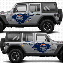 Adesivo in vinile laterale Mountains Nature Overland per Jeep Wrangler_2