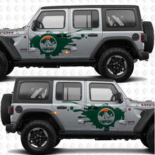 Kit decal vinilici paraspruzzi porta laterale Camping Mountains per Jeep Wrangler 4 porte_2