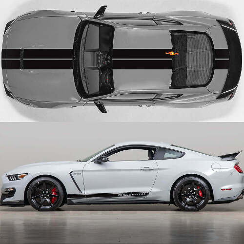 Kit Adesivi in Vinile con Strisce da Cofano e Laterali per Musclecar Musclecarmodel GT-H