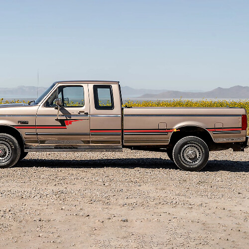 Kit Adesivi Strisce Pin Retro - Set Adesivi in Vinile per Sponda Laterale Grafica Laterale per Ford F250 1992 Super Cab