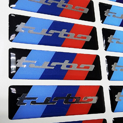 M Turbo Chrome Interior Dashboard domed 3d sticker decals graphic for BMW M