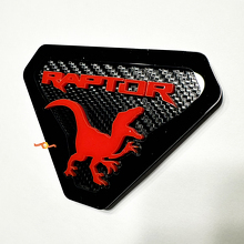 Raptor Edition Stemmi per parafanghi Emblema per portellone Stemma 3D Sfondo in fibra di carbonio 5