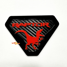 Raptor Edition Stemmi per parafanghi Emblema per portellone Stemma 3D Sfondo in fibra di carbonio 8