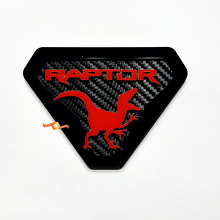 Raptor Edition Stemmi per parafanghi Emblema per portellone Stemma 3D Sfondo in fibra di carbonio 9