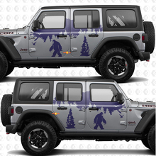 Montagne Natura Yeti Sasquatch Adesivi Strisce per Porte Laterali Adesivo in Vinile adattabile per Jeep Wrangler 3