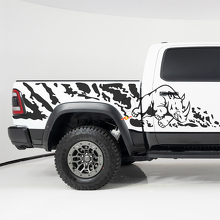 Rhino Splash Side Bedside Stickers Decals Graphics for Dodge RAM 1500 RHO 2